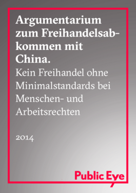 Couverture du rapport: Argumentaire sur l’accord de libre-échange avec la Chine