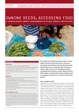 Cover page: Owning Seeds, Accessing Food