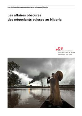 Couverture du rapport: Les affaires obscures des négociants suisses au Nigeria