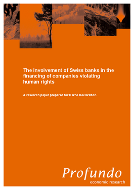 Couverture du rapport: Point sur l'étude «Banques suisses et droits humains»