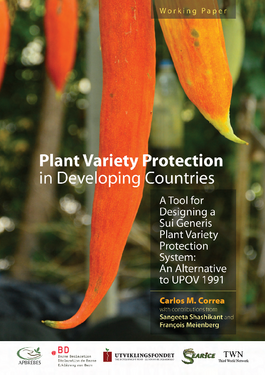 Couverture du rapport: La protection des obtentions végétales pour les pays en développement