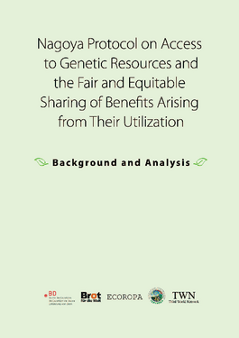 Cover page: Nagoya Protocol: Access to Genetic Resources, Sharing of Benefits