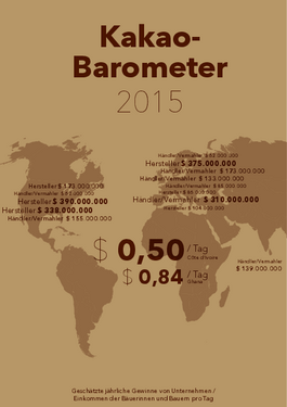 Couverture du rapport: Baromètre du cacao 2015