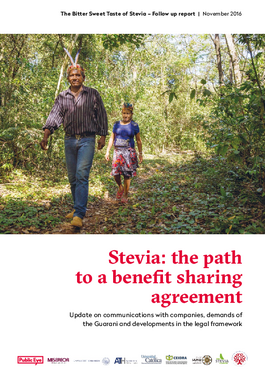 Cover page: Stevia: the path to a benefit sharing agreement