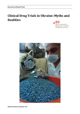 Cover page: Clinical Drug Trials in Ukraine