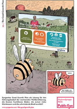 Titelbild Comic «Weltreise einer Biene zu Syngentas Pestiziden»