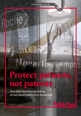 Cover page: Protect patients, not patents