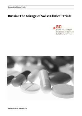 Cover page: Russia: The Mirage of Swiss Clinical Trials