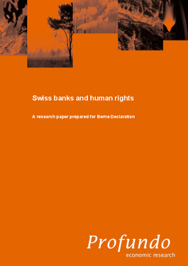 Couverture du rapport: Étude «Banques suisses et droits humains»
