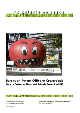 Cover page: European Patent Office at Crossroads