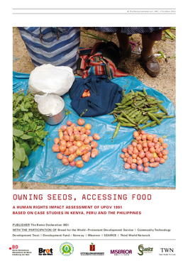 Couverture du rapport: Owning Seeds, Accessing Food