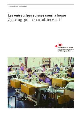 Couverture du rapport: Qui s’engage pour un salaire vital  ?
