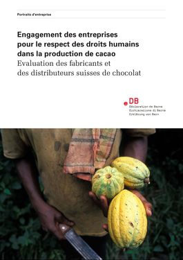 Couverture du rapport: Engagement des entreprises pour le respect des droits humains dans la production de cacao
