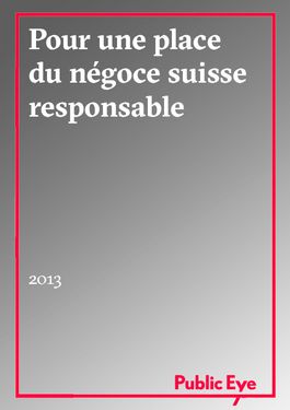 Couverture du rapport: Pour une place du négoce suisse responsable