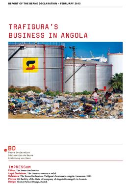Cover page: Trafigura's Business in Angola