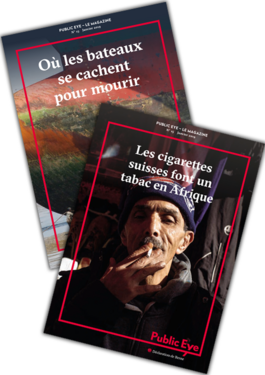 Couverture du rapport: Prix d'investigation: tabac suisse et cimetières de bateaux